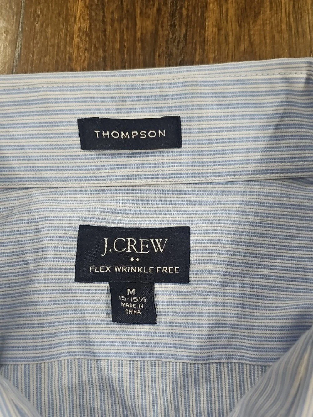 J. Crew Thompson Light Blue and White Pinstripe Dress Shirt